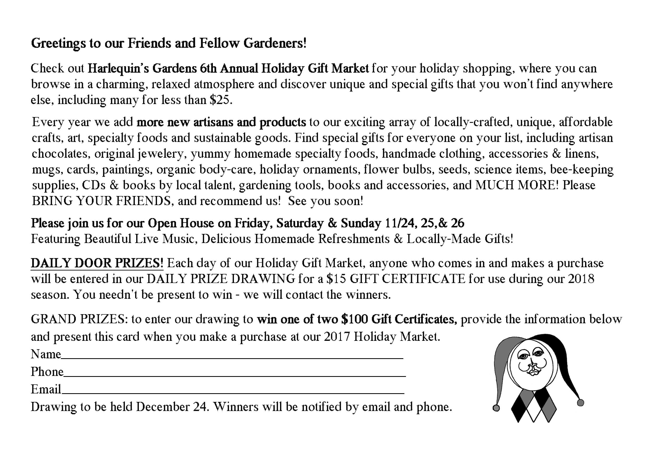 Page 2 of Holiday Market Info